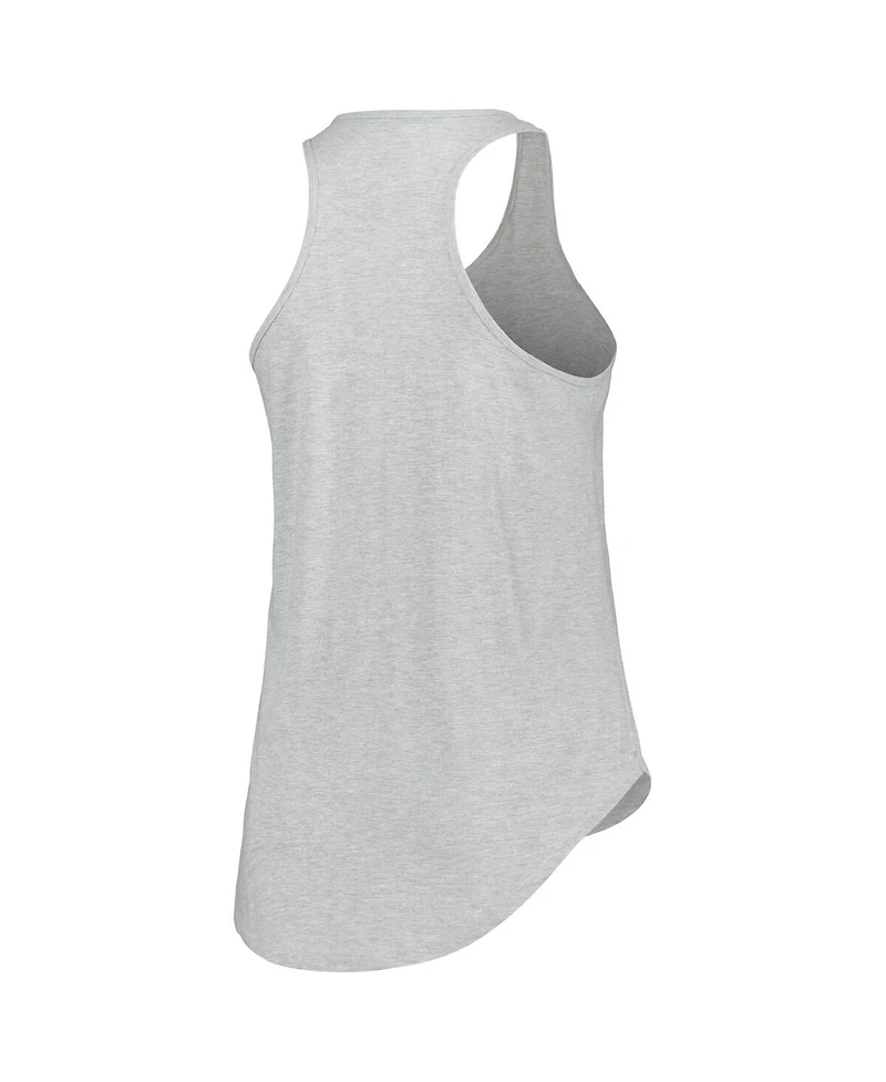 Profile Women's Heather Gray Penn State Nittany Lions Arch Logo Racerback Scoop Neck Tank Top