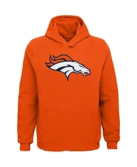 Outerstuff Big Boys and Girls Orange Denver Broncos Team Logo Pullover Hoodie