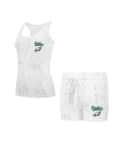 Concepts Sport Women's Philadelphia Eagles Quartz Hacci Knit Tank Top Shorts Sleep Set