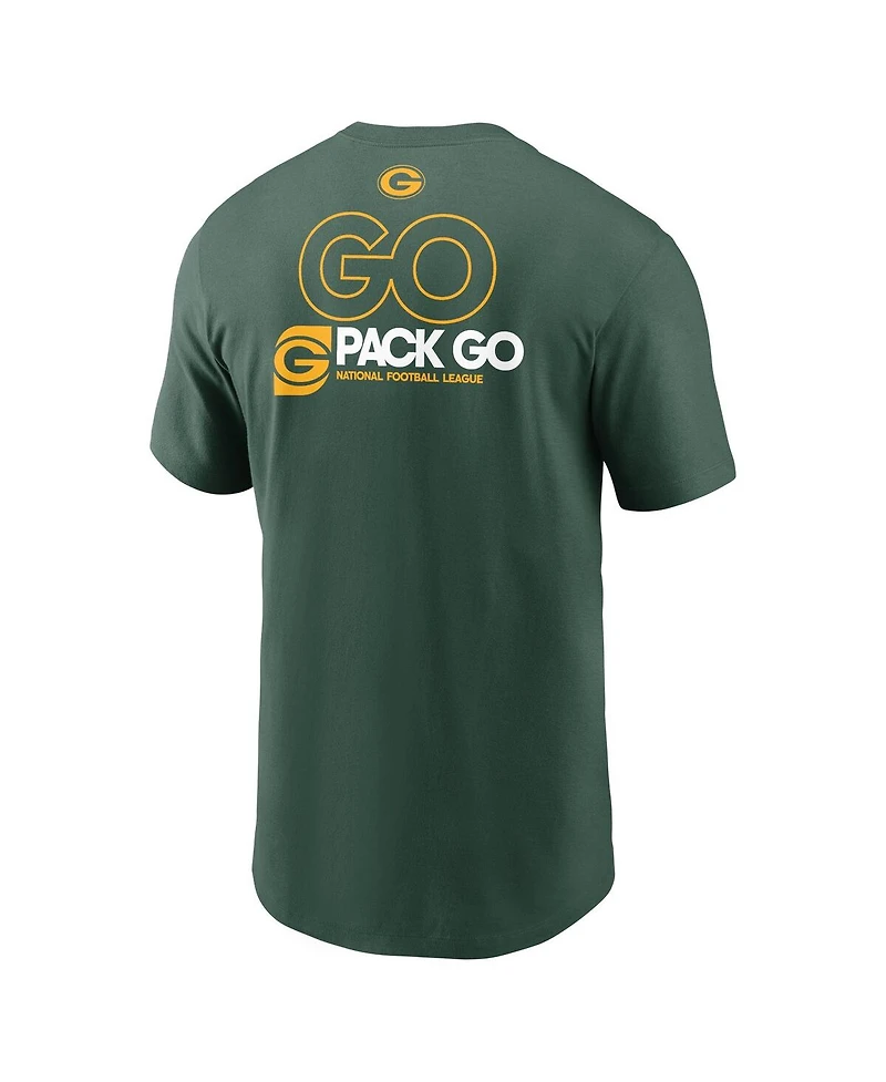 Nike Men's Green Green Bay Packers Outline T-Shirt
