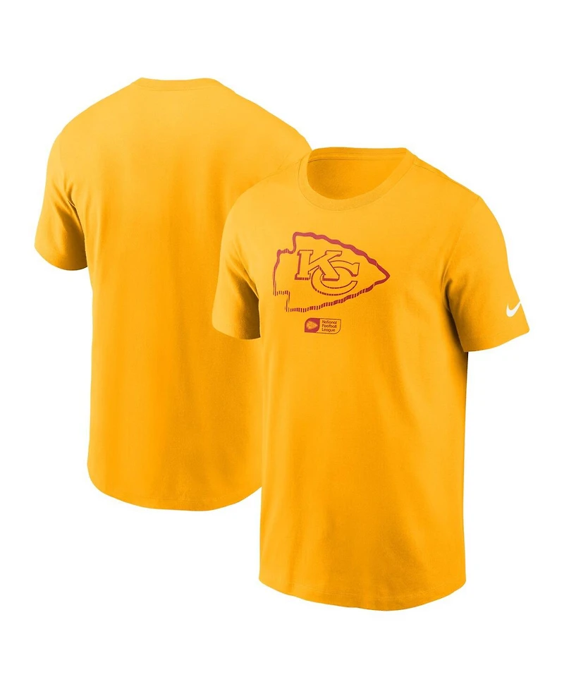 Nike Men's Gold Kansas City Chiefs Faded Essential T-Shirt