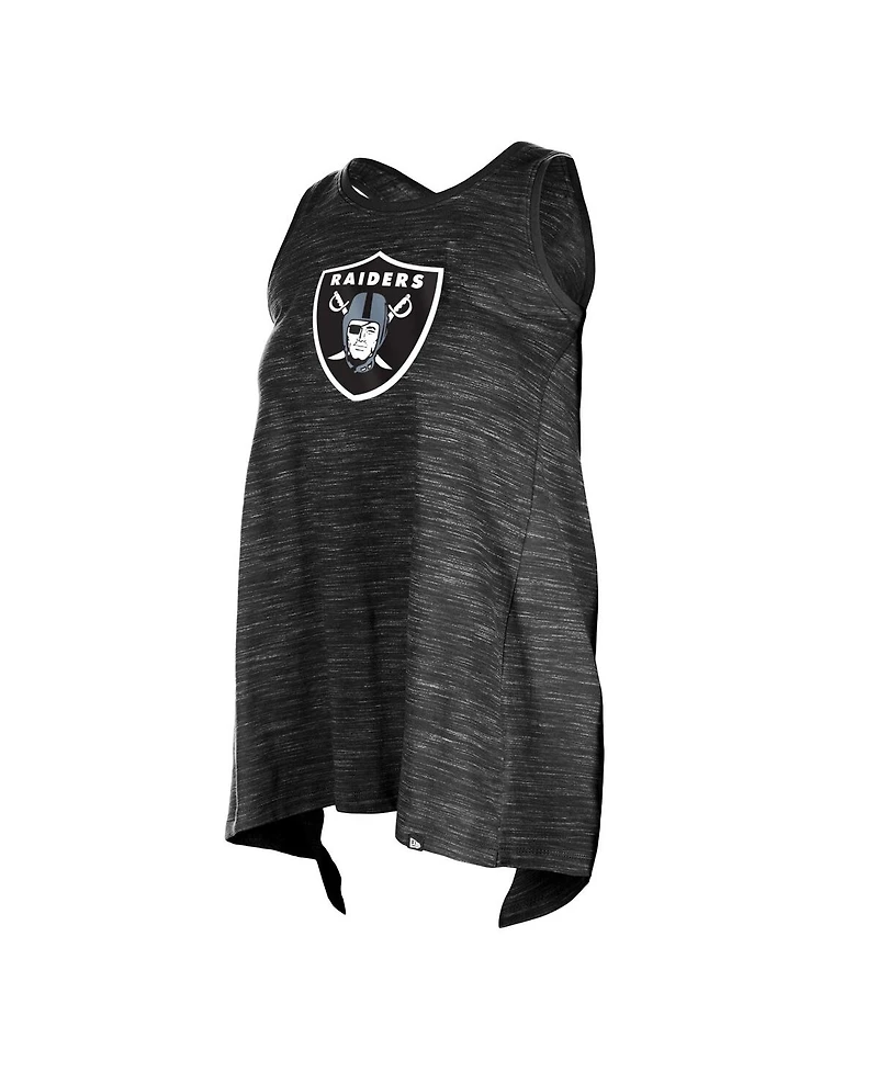 New Era Women's Black Las Vegas Raiders Plus Space Dye Active Tank Top