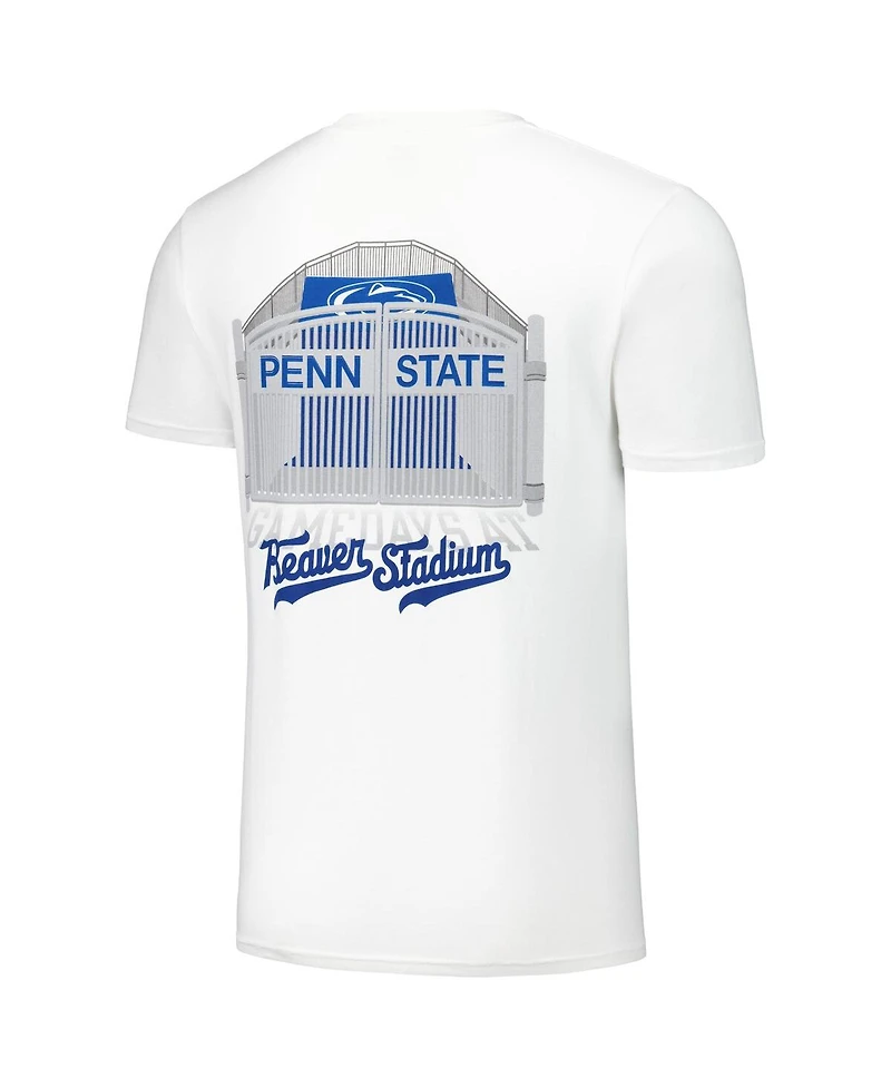 Image One Men's and Women's White Penn State Nittany Lions Hyper Local Stadium Gates Helmet T-Shirt