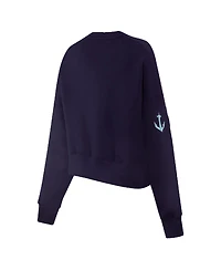 Pro Standard Women's Deep Sea Blue Seattle Kraken Mascot Crewneck Pullover Sweatshirt