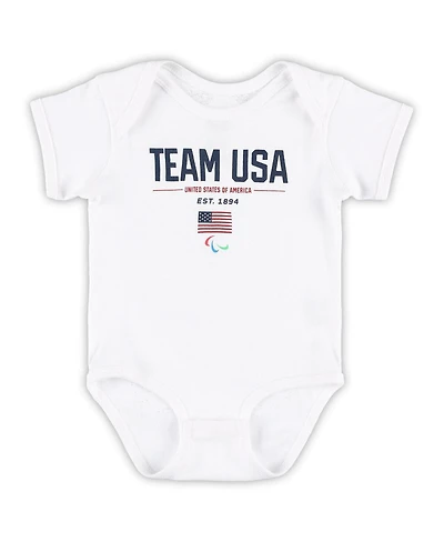 Outerstuff Baby Boys and Girls White U.s. Paralympics Size Up Bodysuit
