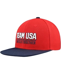Outerstuff Big Boys and Girls Red Team Usa United Flatbrim Snapback Hat