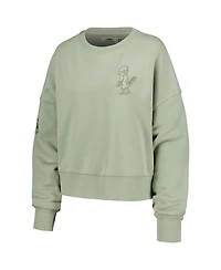 Pro Standard Women's Green St. Louis Cardinals Neutral Oversized Boxy Cropped Pullover Sweatshirt