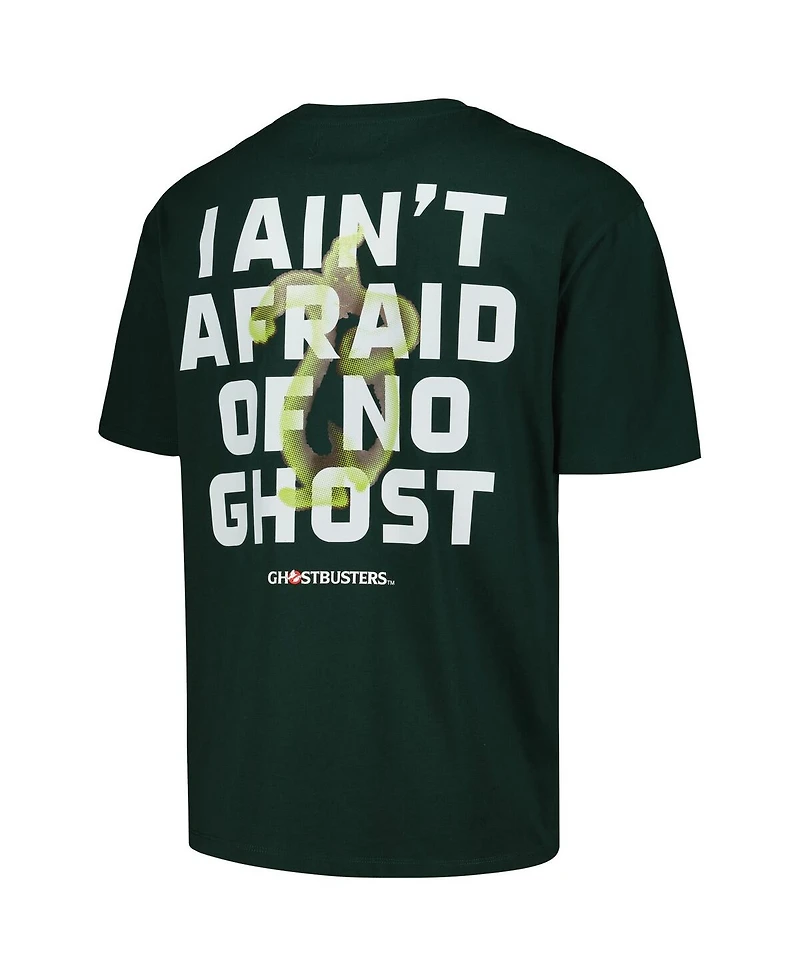 Freeze Max Men's and Women's Green Ghostbusters Scared of No Ghosts Dropped Shoulder T-Shirt