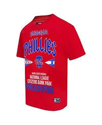 Pro Standard Men's Red Philadelphia Phillies Oversized City Tour T-Shirt