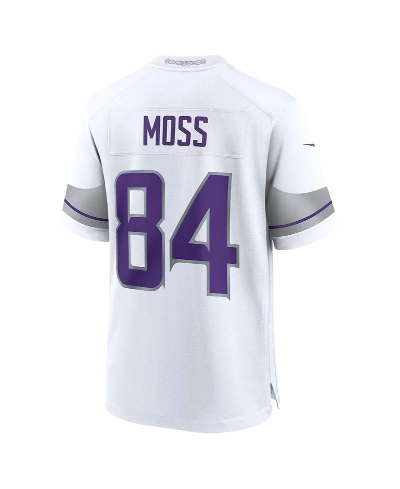 Nike Men's Randy Moss White Minnesota Vikings Alternate Retired Player Game Jersey