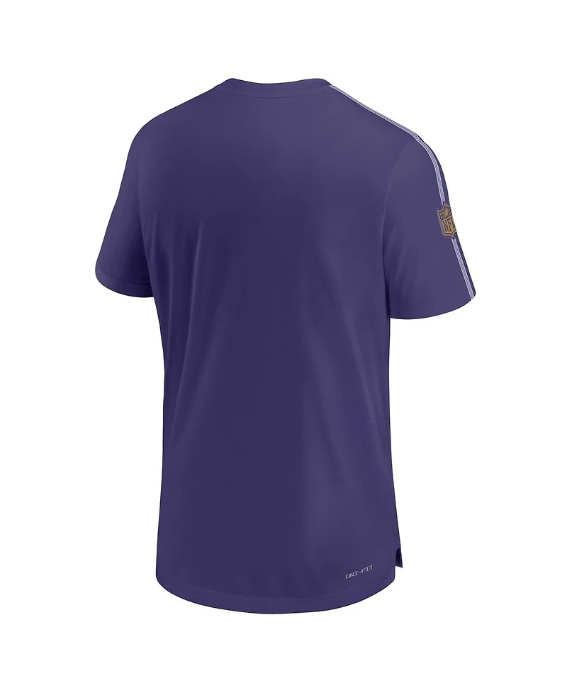 Nike Men's Purple Baltimore Ravens 2024 Sideline Coach Uv Performance T-Shirt