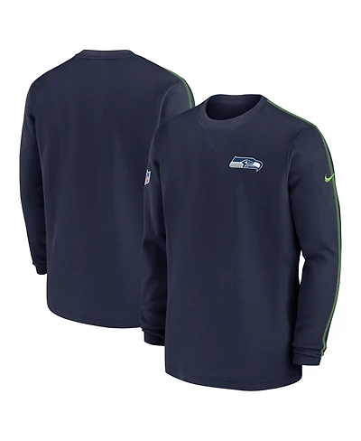 Nike Men's College Navy Seattle Seahawks 2024 Sideline Coaches Long Sleeve Top