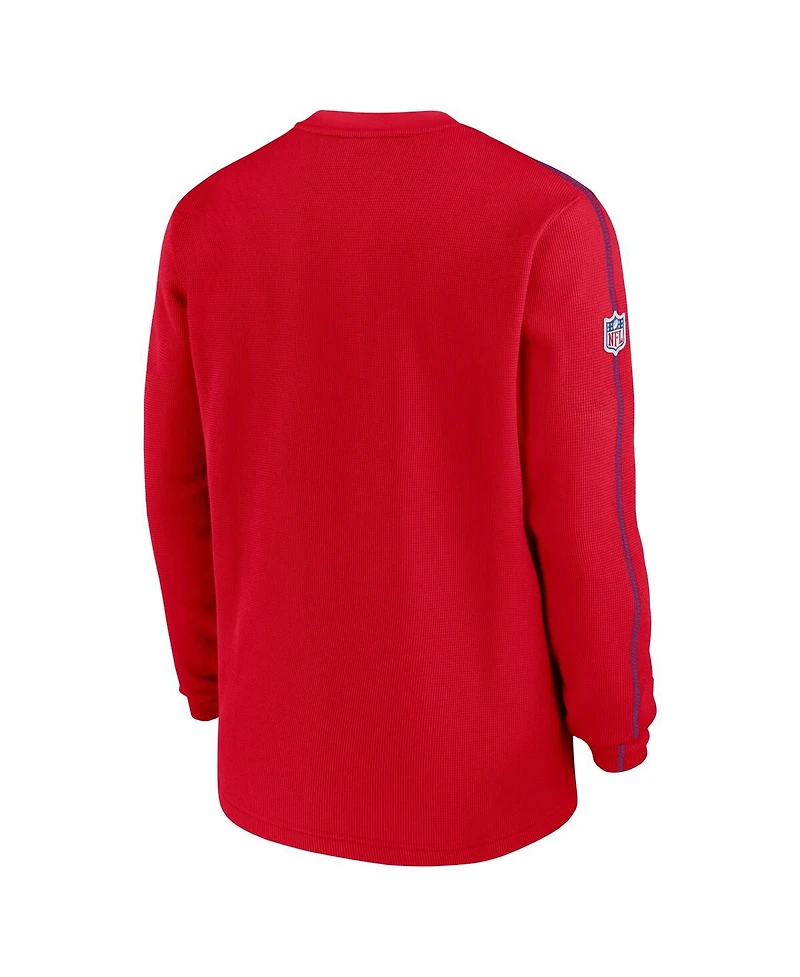 Nike Men's Red New England Patriots Alternate Logo Coach Long Sleeve T-Shirt