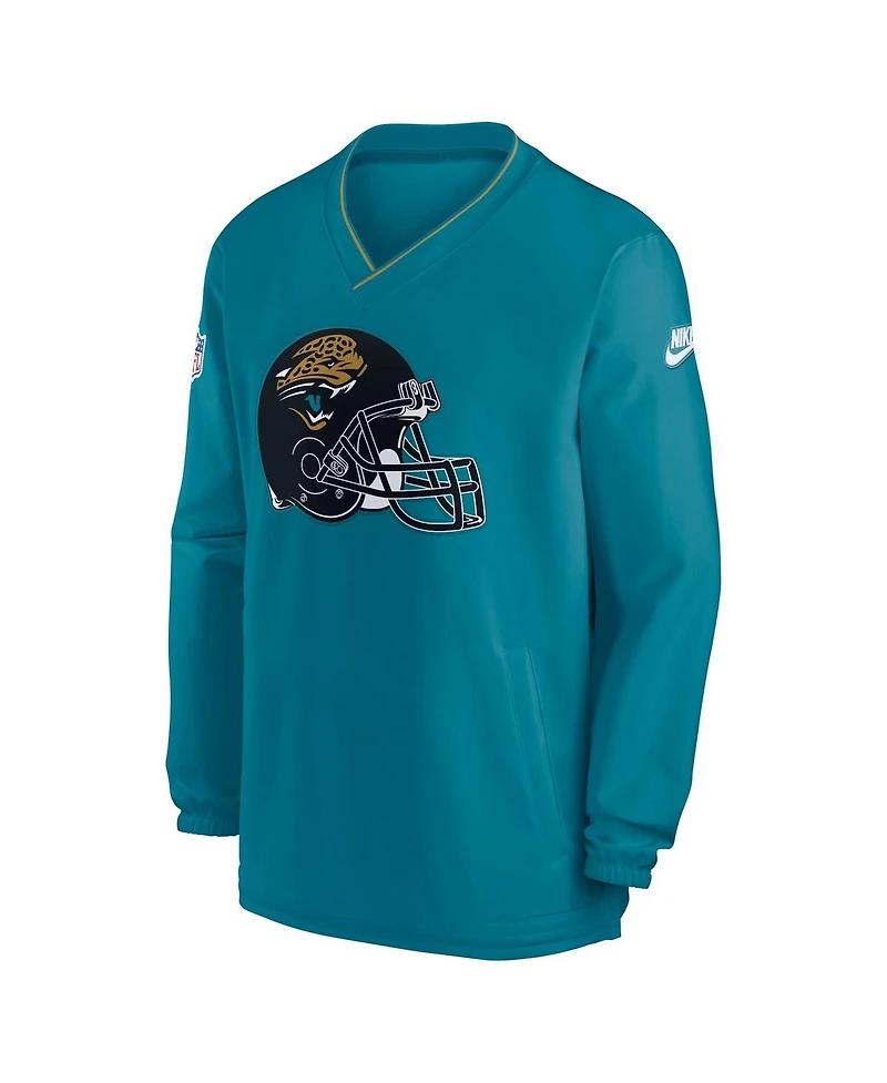 Nike Men's Teal Jacksonville Jaguars Throwback Alternate Logo Pullover Wind Shirt