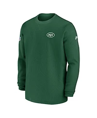 Nike Men's Green New York Jets Alternate Logo Coach Long Sleeve Top