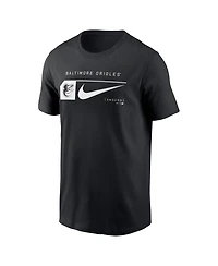 Nike Men's Black Baltimore Orioles Fashion Graphic Swoosh T-Shirt