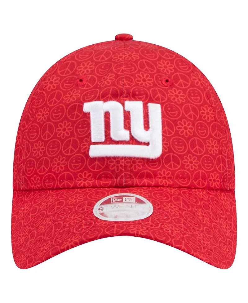 New Era Women's Red New York Giants Smiley 9TWENTY Adjustable Hat
