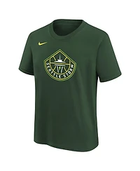 Nike Big Boys and Girls Hunter Green Seattle Storm Essential Logo T-Shirt