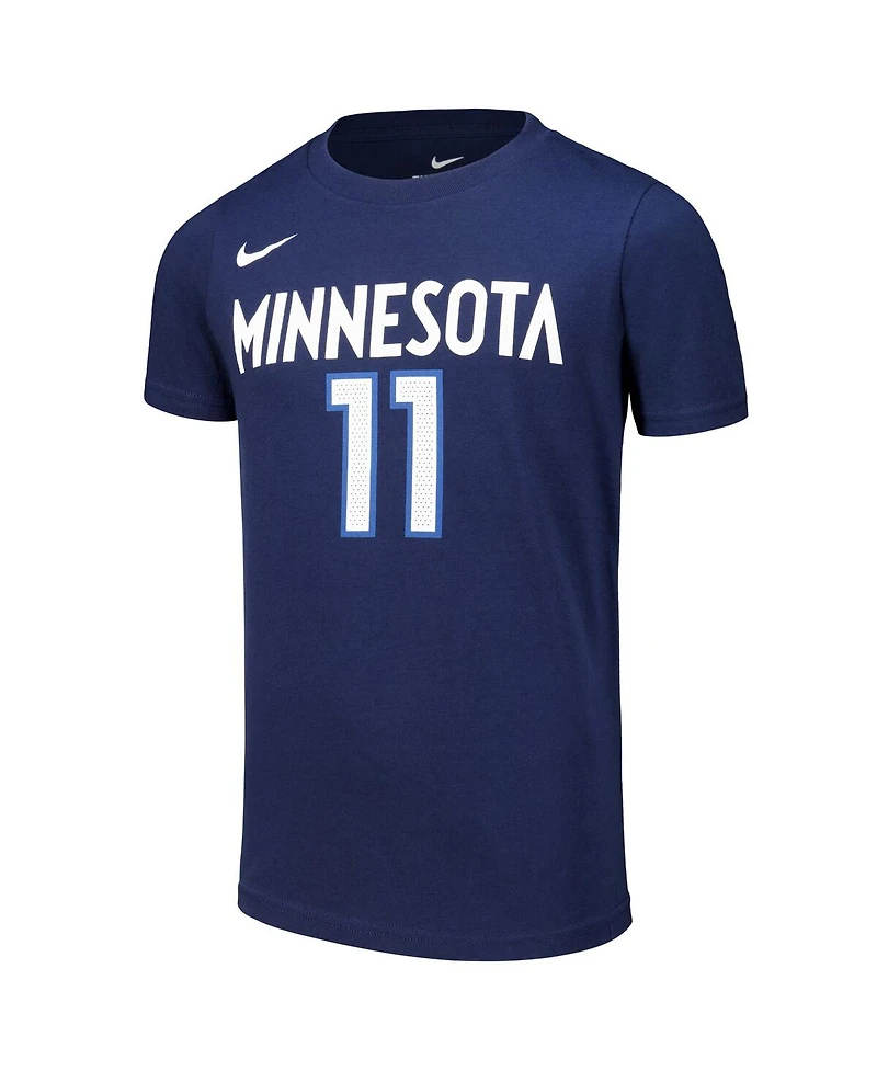 Nike Big Boys and Girls Naz Reid Navy Minnesota Timberwolves Icon Edition Name Number T-Shirt