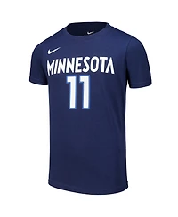 Nike Big Boys and Girls Naz Reid Navy Minnesota Timberwolves Icon Edition Name Number T-Shirt
