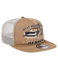 New Era Men's Tan Denver Broncos Meet Me 9FIFTY Snapback Hat