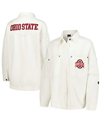 Hype and Vice Women's White Ohio State Buckeyes Multi-Hit Hometown Full-Snap Jacket