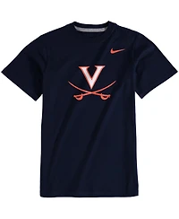 Nike Big Boys and Girls Navy Virginia Cavaliers Cotton Logo T-Shirt