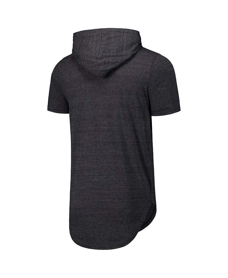 Majestic Men's Black Florida Marlins Tri-Blend Hoodie T-Shirt