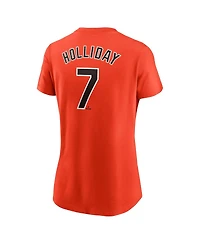 Nike Women's Jackson Holliday Orange Baltimore Orioles Fuse Name Number T-Shirt