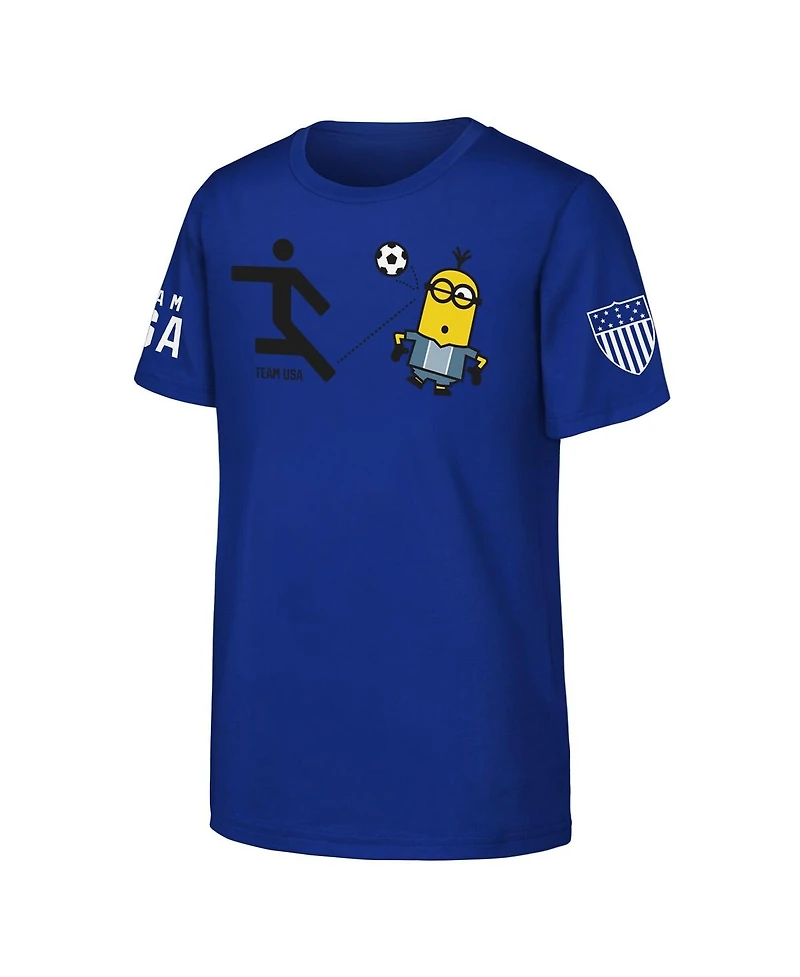 Outerstuff Men's and Women's Royal Team Usa Minions Soccer T-Shirt