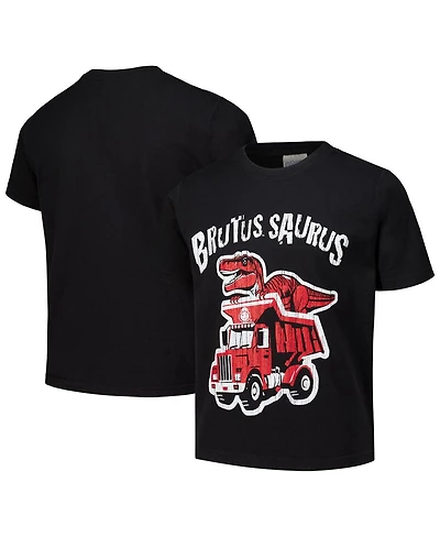 Comfortwash Big Boys and Girls Black Ohio State Buckeyes Dino Truck T-Shirt