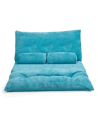 Slickblue 6-Position Adjustable Sleeper Lounge Couch with 2 Pillows