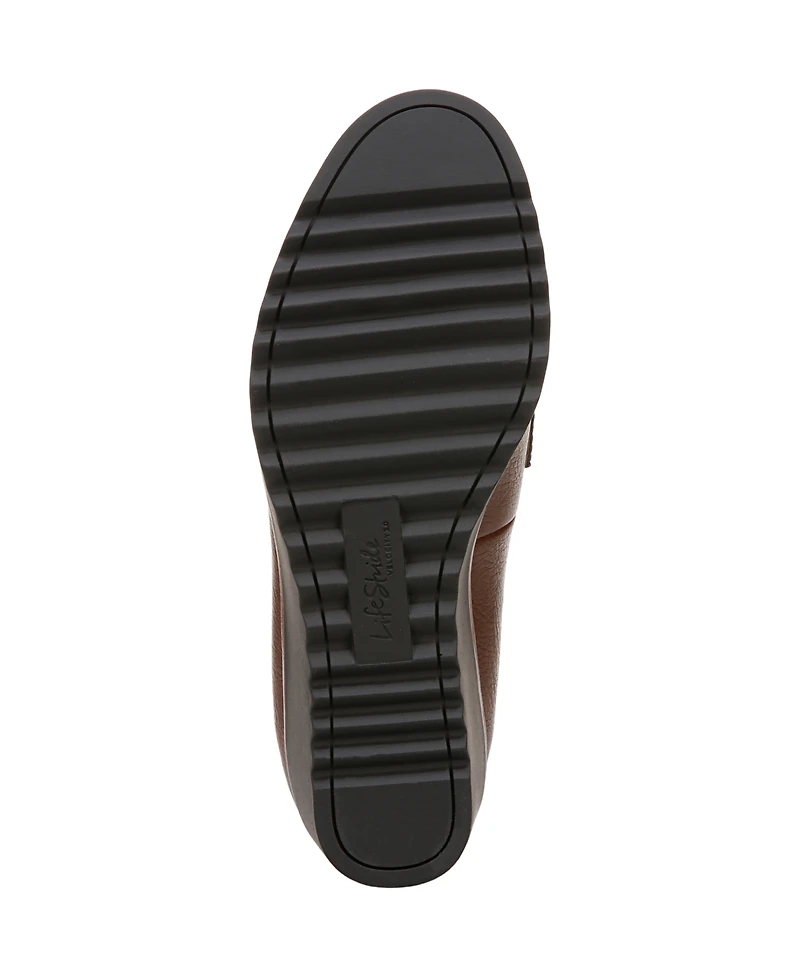 LifeStride Women's Zed Wedge Slip On Loafers