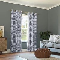 Eldon Trellis Print Blackout Grommet Curtain Panel