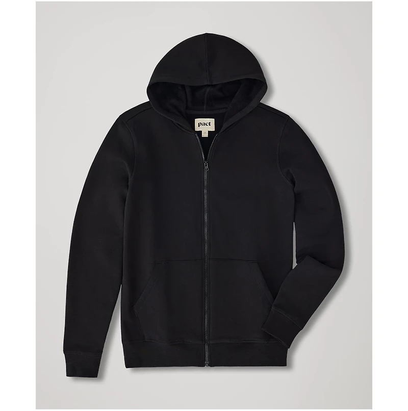 Pact Men's Organic Cotton Cloud Brushed Fleece Zip Hoodie