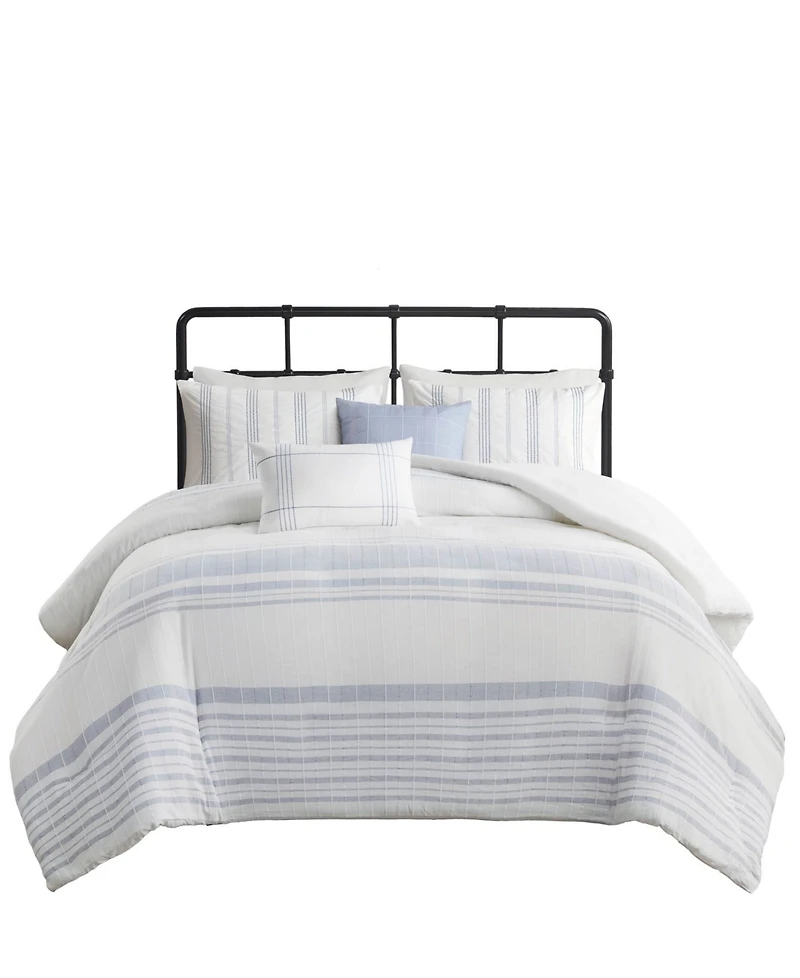 Harbor House Morgan Jacquard Cotton 5-Pc. Duvet Cover Set, Full/Queen