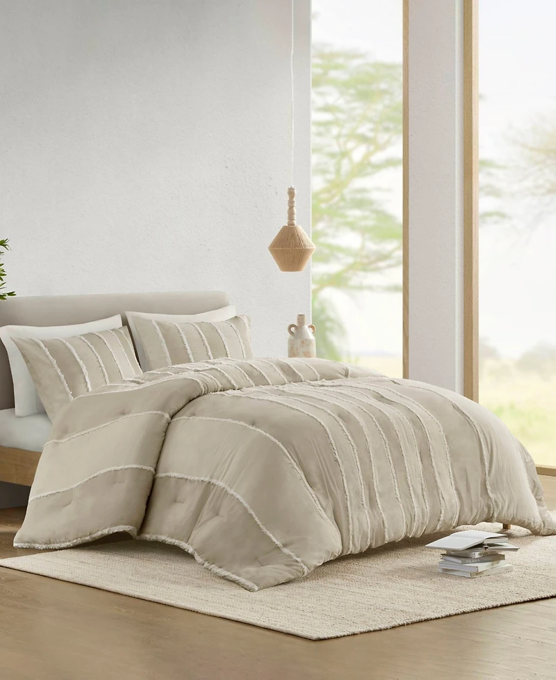 Ink+Ivy Striped Shay 3-Pc. Comforter Set, Full/Queen