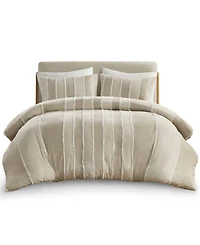 Ink+Ivy Striped Shay 3-Pc. Duvet Cover Set, Full/Queen