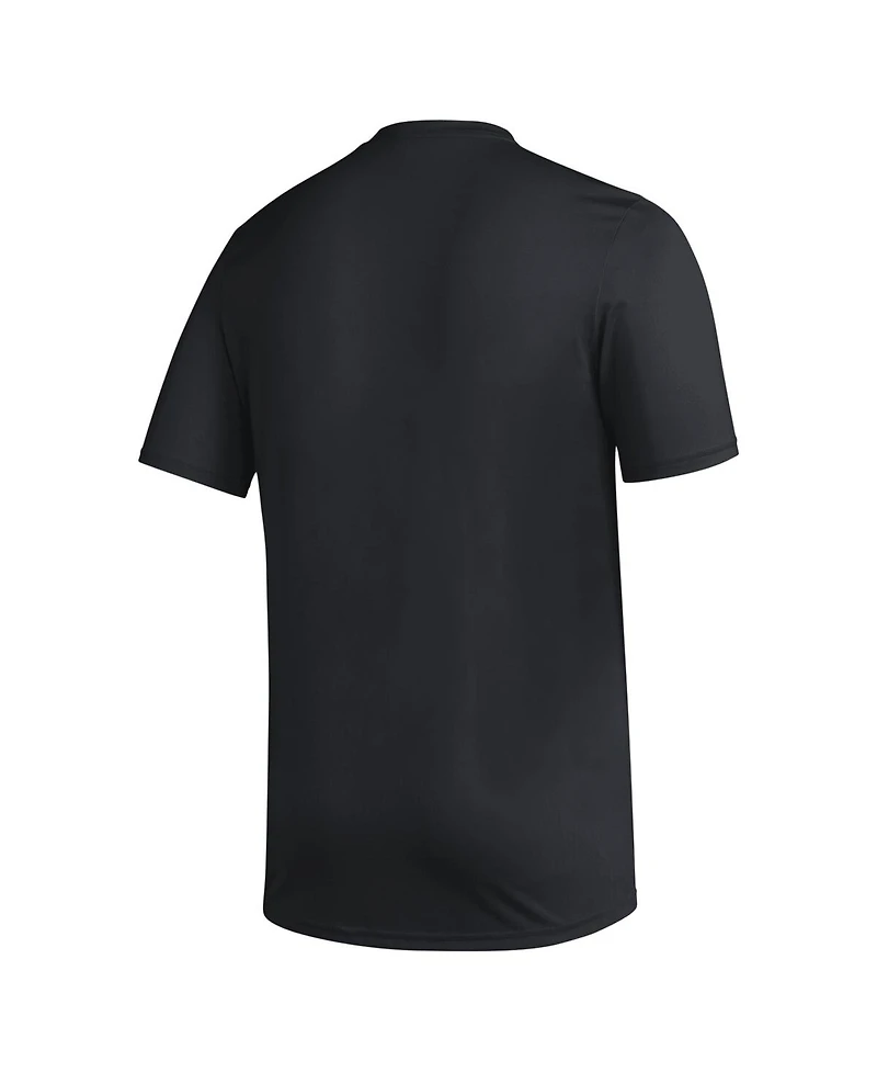 Adidas Men's Black Nebraska Huskers Primary Locker Logo Pre-Game Aeroready T-Shirt