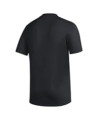 Adidas Men's Black Nebraska Huskers Primary Locker Logo Pre-Game Aeroready T-Shirt