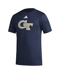 Adidas Men's Navy Georgia Tech Yellow Jackets Primary Locker Logo Pre-Game Aeroready T-Shirt