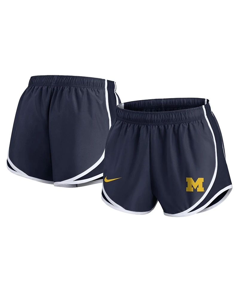 Nike Women's Navy Michigan Wolverines Primetime Tempo Performance Shorts