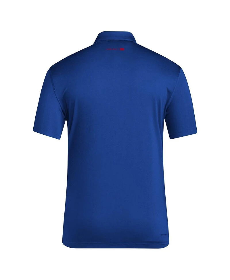 Adidas Men's Royal Kansas Jayhawks 2024 Coaches Aeroready Polo