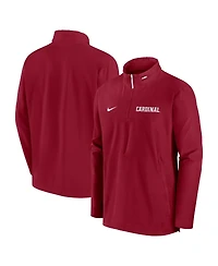 Nike Men's Cardinal Stanford Sideline Coaches Quarter-Zip Jacket