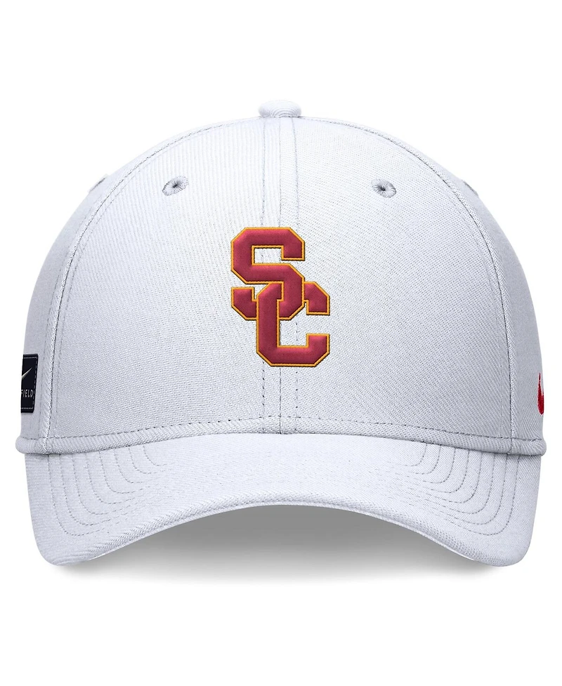 Nike Men's White Usc Trojans 2024 On-Field Swoosh Flex Hat
