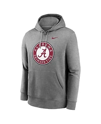 Nike Men's Heather Gray Alabama Crimson Tide Primetime Alternate Logo Club Fleece Pullover Hoodie