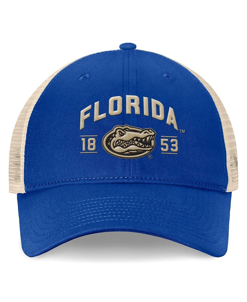 Top of the World Men's Royal Florida Gators Heritage Waylon Trucker Adjustable Hat