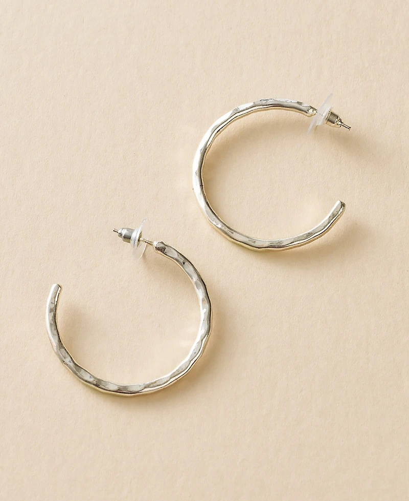 Matr Boomie Bhavani Hammered Hoop Earrings