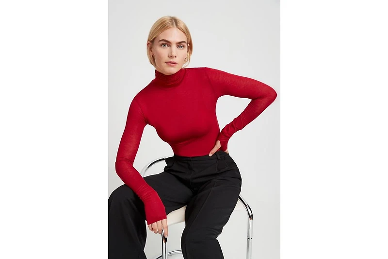 Marcella Women's Eloise Sheer Turtleneck