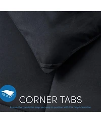 Premium Quilted All Season Goose Down Alternative Comforter with Corner Tabs - Queen 88"X88"